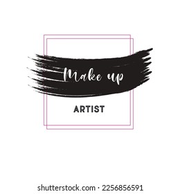 Logo make up artist. Vector illustration