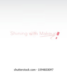 Logo Makeup. Shining with makeup.