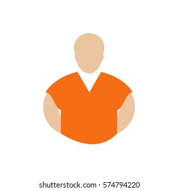 logo man. icon web prisoner. vector illustration