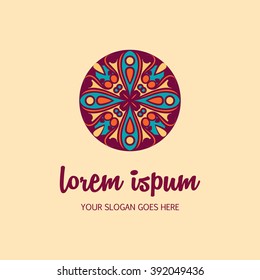 logo mandala element. Business sign with ottoman motifs