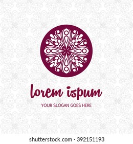logo mandala element. Business sign with ottoman motifs