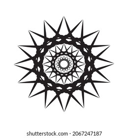 Logo Mandala Vector Design Black and White