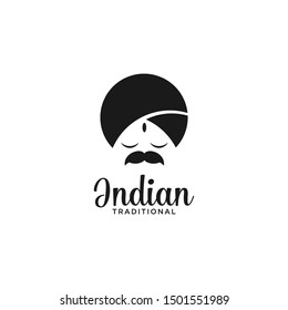 Logo Mans Face Mustache Hat Typical Stock Vector (Royalty Free) 1501551989