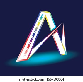 A logo in many colors
