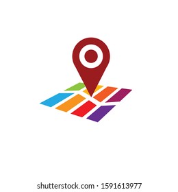 logo map sign vector pointer simple 
