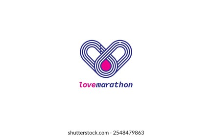 Logo-Marathon mit Liebesform