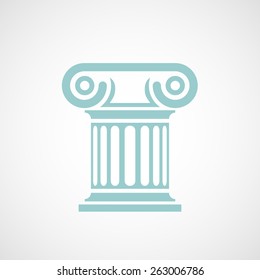Logo marble columns. Vector image.