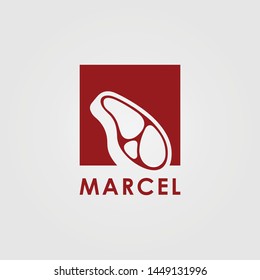 Logo Marcel Meat Template Design