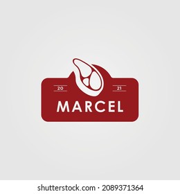 Logo Marcel Meat Template Design