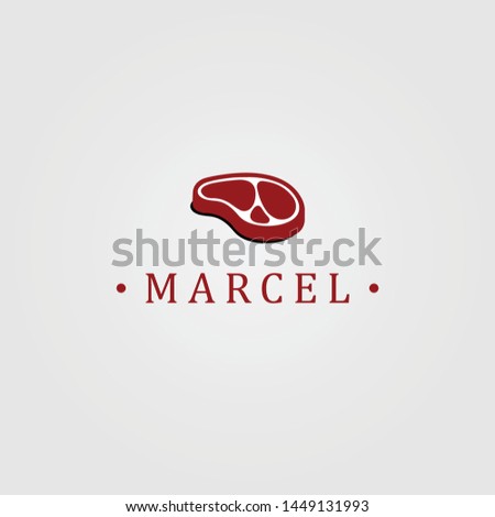 Logo Marcel Meat Template Design
