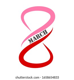 logo march 8, vector art illustration.