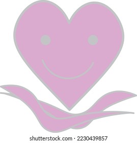 Marca de logotipo del corazón del bonito diseño
