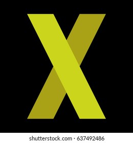 Logo mark letter X editable vector