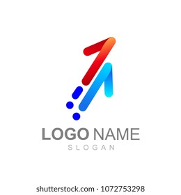 logo marker with arrow, logo ready to use