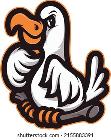 logo mascot bird illustrations vector