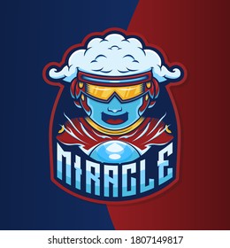 logo mascot gamer illustration. editable vector illustration