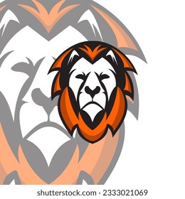Logo Mascot Lion Simple Style
