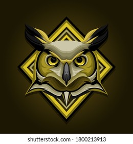 Logo Mascot Owl Art Para Emblema Animal