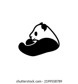 Logo mascot panda design concept illustration