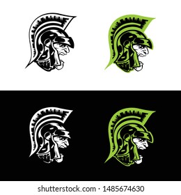 logo mascot the spartan vector 