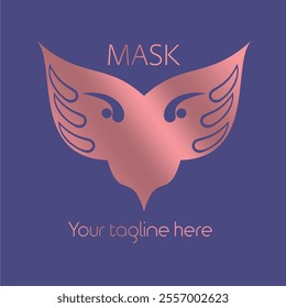 Logo mask lace Italian Commedia dell'arte