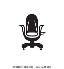 Un logo de la silueta vectorial de la silla de masaje diseño aislado