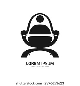 A logo of massage chair vector icon silhouette seat isolated