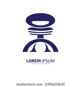 A logo of massage chair vector icon design silhouette seat isolated