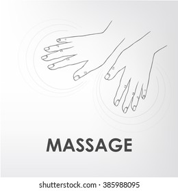 Logo for the massage parlor 3. The image can be used for printing cards and posters, as backgrounds, advertising, logo massage salon, medical center