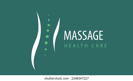 Logo para masajes. Ilustración del vector