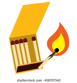 Logo Matches. Color vector illustration.