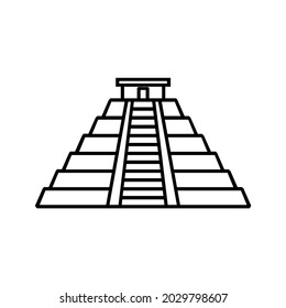 Logo Mayan Temple Chichen Itza Vectorized Stock Vector (Royalty Free ...