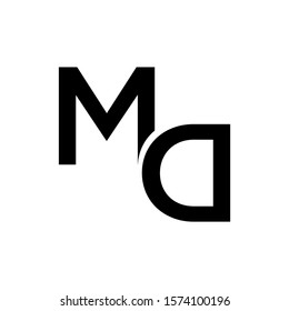 Md M D Letter Logo Design Stock Vector (Royalty Free) 1056572507