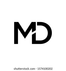 Logo Md Simple Vector Modern Creative Stock Vector (Royalty Free ...