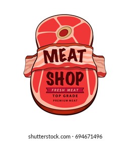 Logo meat and bacon shop 