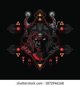 logo mecha gladiator art illustration perfect for design