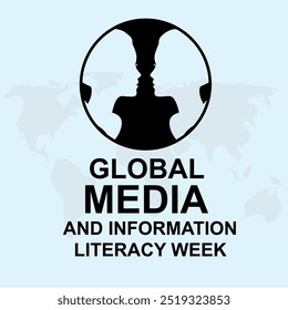 logotipo para vetor de alfabetização midiática e de informação 