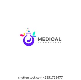 logo of medical laboratory science Design Template Vector icon