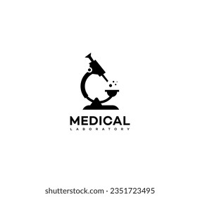 logo of medical laboratory science Design Template Vector icon