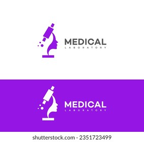 logo of medical laboratory science Design Template Vector icon