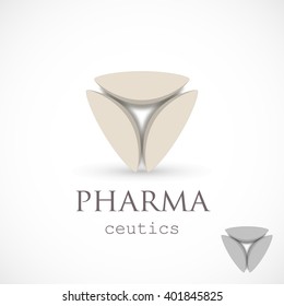 Logo medicinal bright icon vector isolated on background