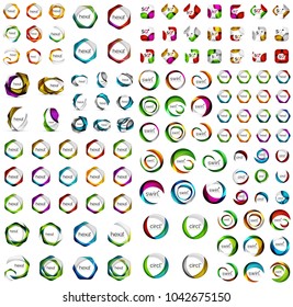 Logo mega collection, abstract geometric business icon set. Vector illustration