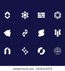 Logo mega collection, abstract geometric business icon set