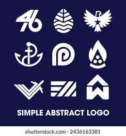 Logo mega colección, conjunto de iconos geométricos abstractos de negocios