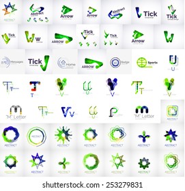 Logo mega collection, abstract geometric business icon set