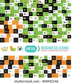 Logo mega collection, abstract geometric business icon set