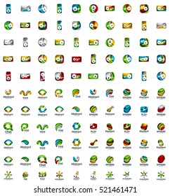 Logo mega collection, abstract geometric business icon set