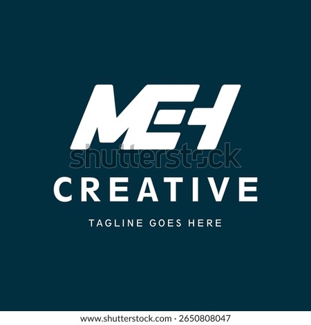 Logo MEH, MEH initial letter creative, MEH design, calligraphy, symbol, emblem, elegant, abstract, wordmark, sign, art, typography, fashion