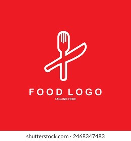 Logo menu. Cutlery logo. Cuisine, cooking symbol vector illustration. Chef logo. Restaurant logo.