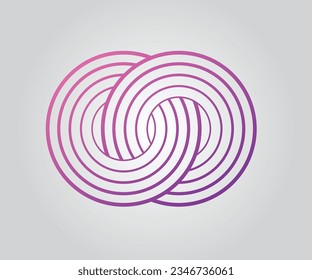 Logo merge Circle logo design vector art